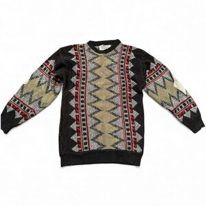 Vtg 80s 90s Sweater Expressions Limited Edition L Eclectic Grandpa Grandpacore